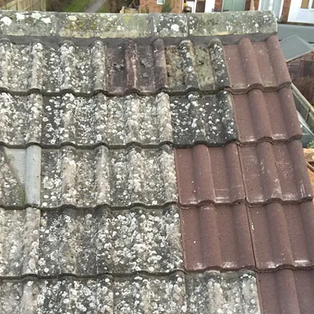 old roof tiles that need replacing.